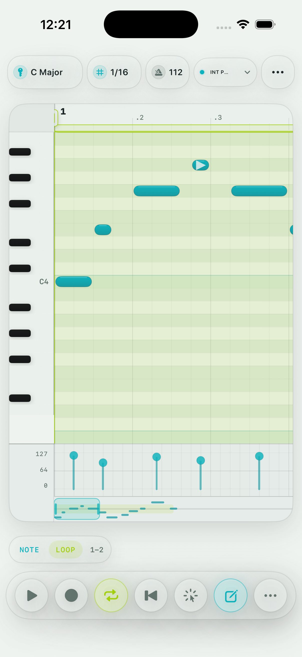 Riffpad light appearance on iPhone